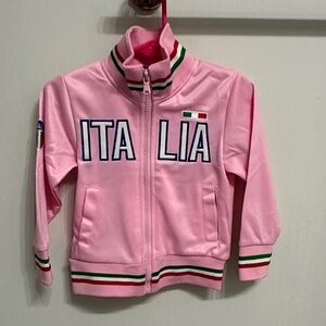 Italia Track Jacket with Green White Red Trim